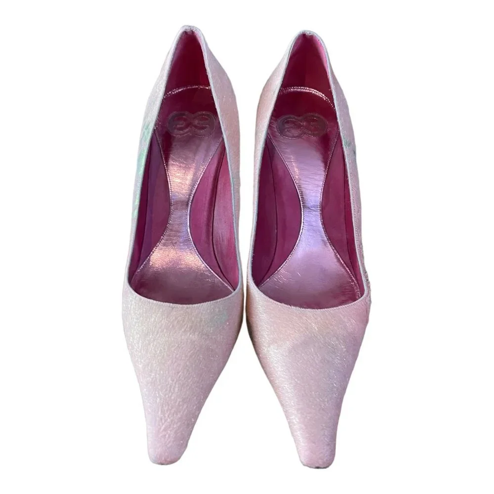 Escada Pink and Gold Barbie Heels - Picture 4 of 15